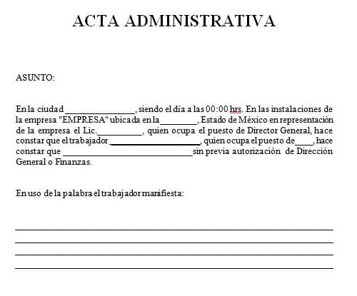 Acta Administrativa